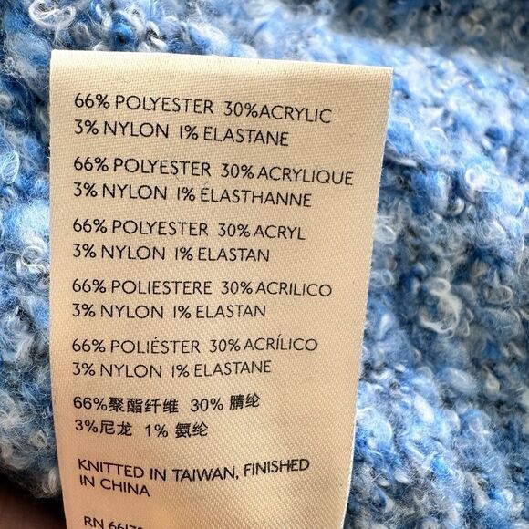 Free‎ People BFF Cardigan XS Boho Wrap Soft Boucle Knit Blue - Picture 5 of 12